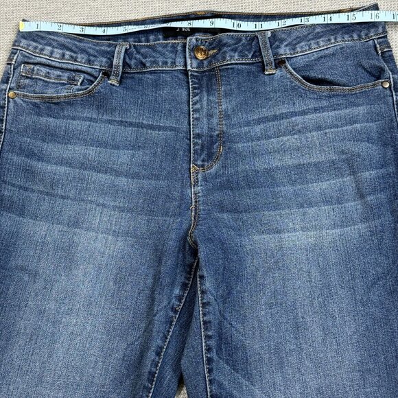 A&I Womens Blue Denim Jeans Slim Boot Mid Rise Medium Wash Stretch Size 12 - Picture 6 of 11